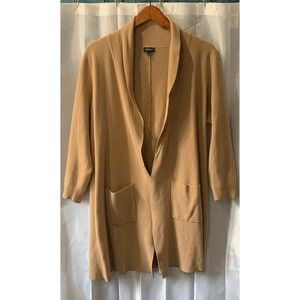Torrid Women's Size 3 Open Front Long Sleeve Wrap Tan Cardigan Sweater